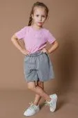Шорты трикотажные для девочки (19944 серый)