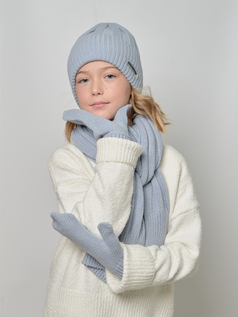 Комплект зимний для девочки (шапка+шарф+варежки) (42337кл32)
