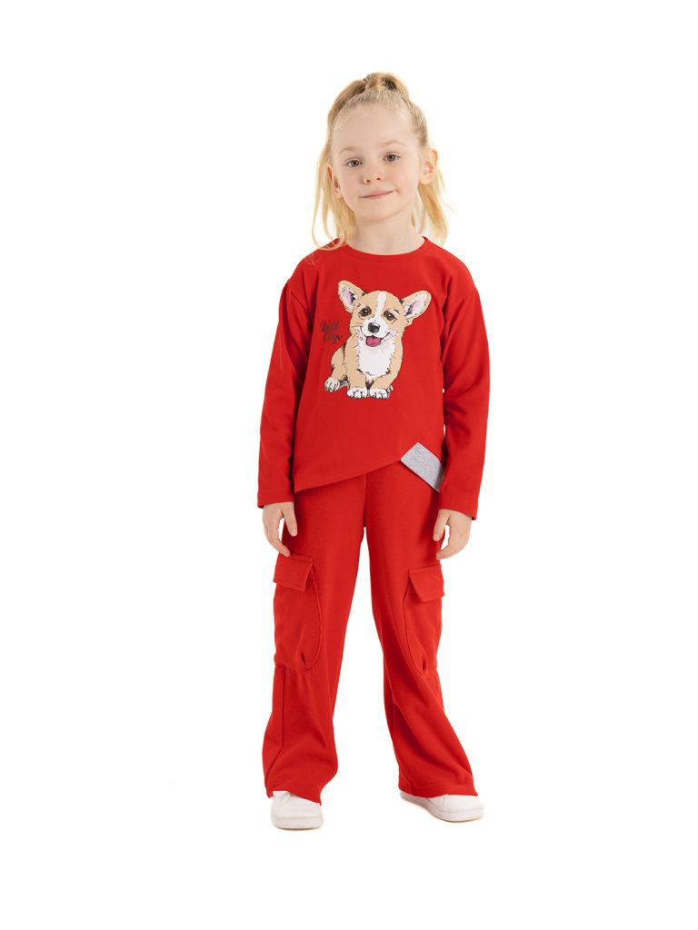 Брюки для девочки (О66214 красн.					)