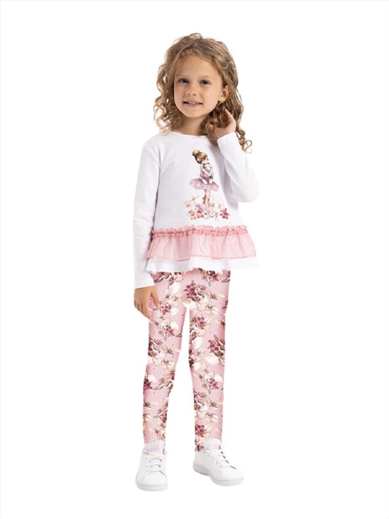 Лонгслив для девочки (О56359 белый 			)