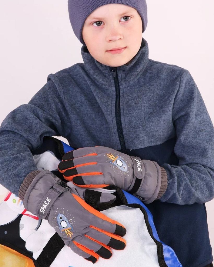 Перчатки для мальчика (TCH-011 св.серый)