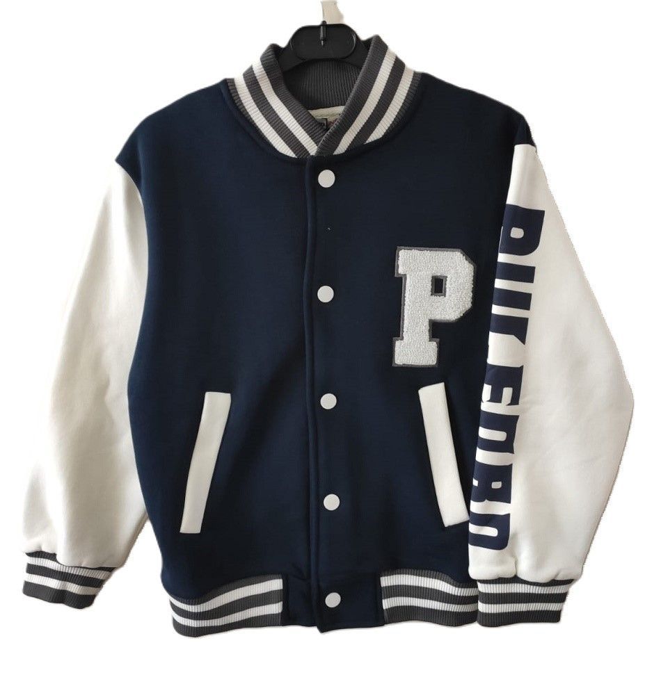 Бомбер детский (P12102 ФЛИС UNISEX син.)