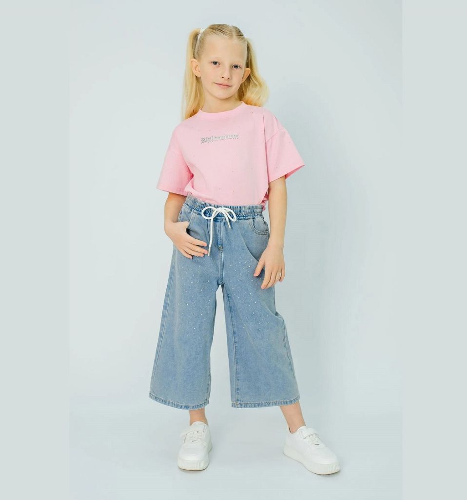 Джинсы для девочки (19924 синий)