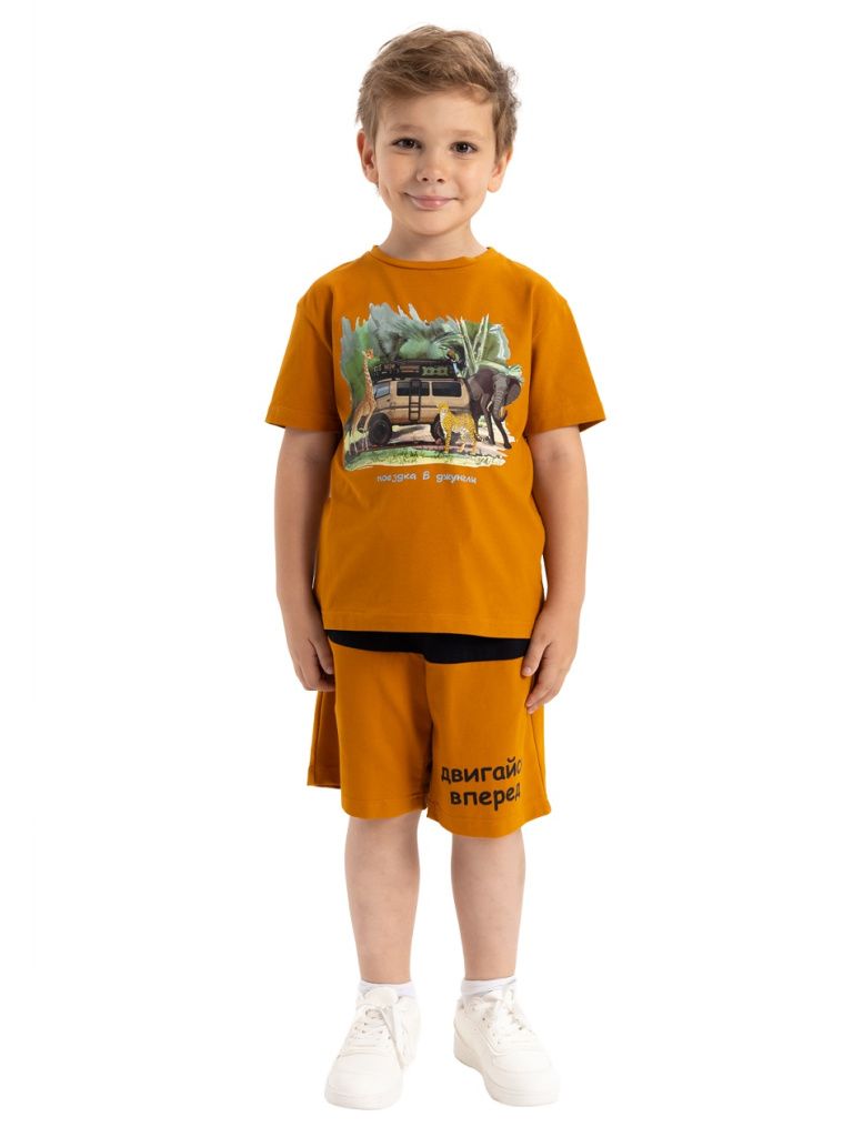 Футболка для мальчика																														 (О46479 коричневый 				)