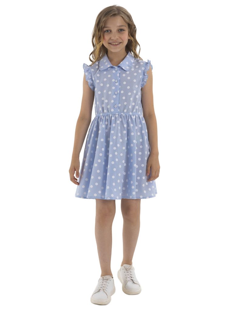 Платье для девочки (О56928 голубой)