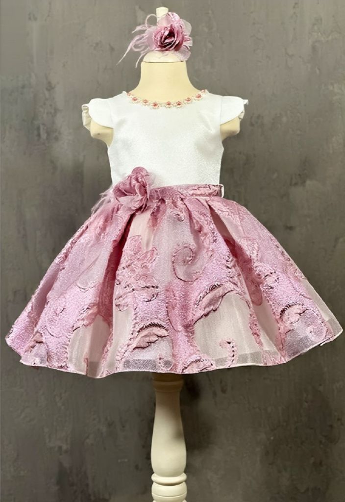 Платье нарядное для девочки (4206 pudra)