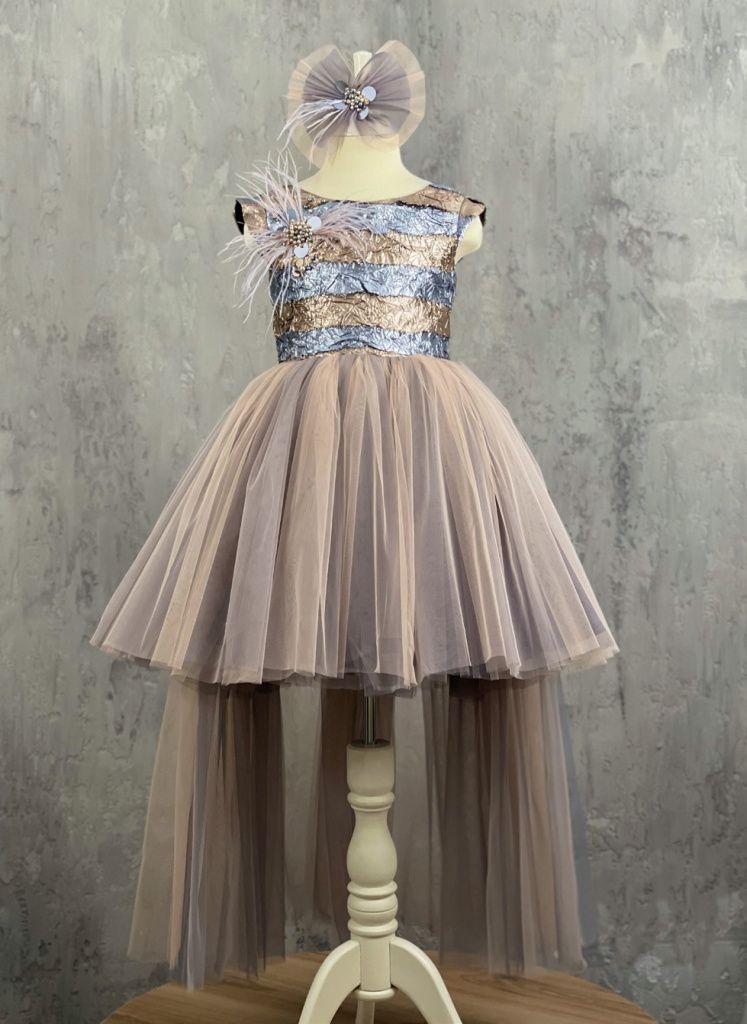 Платье нарядное для девочки (2614 beige)