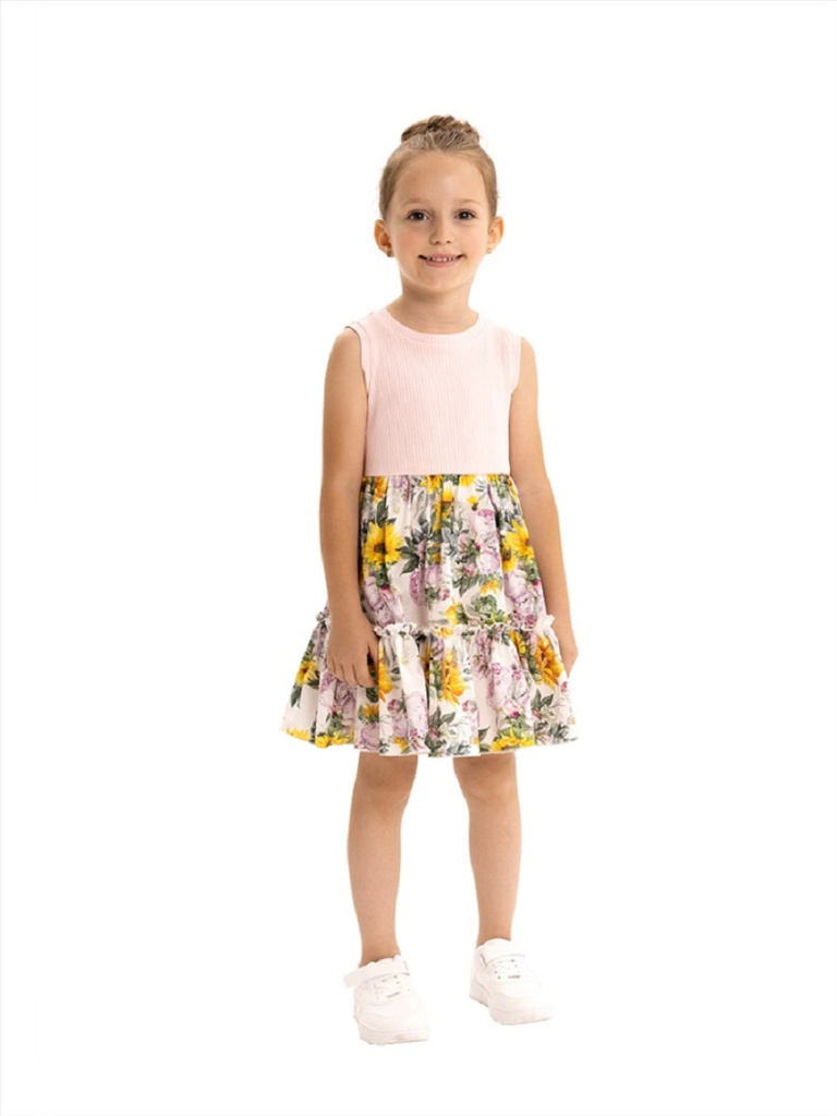 Платье для девочки																														 (О56381 желт/розовый				)