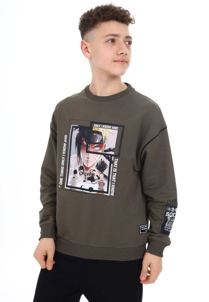 Свитшот для мальчика (B4322 хаки)