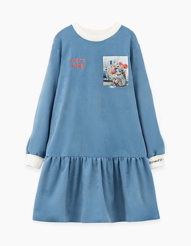 Платье для девочки (253052 деним)