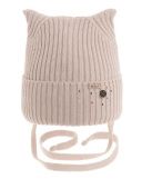 Шапка зимняя для девочки (Зёрнышко пудровый)