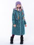 Пальто зимнее для девочки (6з4423 изумруд)