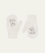 Варежки для девочки (МС-313/13041 белый)