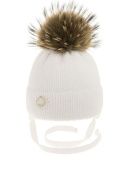 Шапка зимняя для девочки (Нефрит 32007ШПО2322В-1 белый)
