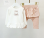 Комплект для девочки (К212/01Д94Б-01Л27и/р молочный/цветочек) Комплект для девочки (К212/01Д94Б-01Л27и/р молочный/цветочек)