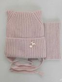 Комплект зимний для девочки (шапка+снуд) (Пуша какао) Комплект зимний для девочки (шапка+снуд) (Пуша какао)