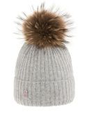 Шапка зимняя для девочки (Медовик светло-серый меланж)