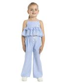 Комплект летний для девочки (О56847 белый-голубой)