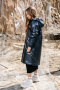 Пальто демисезонное для девочки (С-728 синий металик)