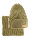 Комплект зимний детский (шапка+шарф-снуд) (Адаптация светлый хаки)