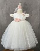 Платье нарядное для девочки (306 пудра)