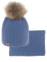 Комплект зимний для мальчика (шапка и шарф-труба) (харлей джинс)