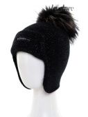 Шапка зимняя для девочки (452506 Лейбл Level Pro черн.)