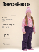 Полукомбинезон зимний для девочки (656м баклажан)