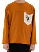 Лонгслив для мальчика (О37178 коричневый)