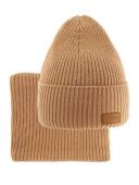 Комплект зимний детский (шапка+шарф-снуд) (Адаптация  светло-коричневый )