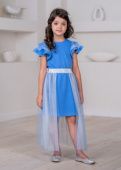 Платье нарядное для девочки (Лаврента васильковый( Леония васильковый))