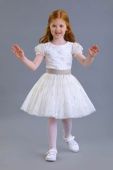 Платье нарядное для девочки (1947/1-123-СМФГ молоч.) Платье нарядное для девочки (1947/1-123-СМФГ молоч.)
