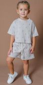 Шорты трикотажные для девочки (19950 cеро-бежевый)