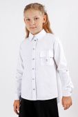 Блузка школьная для девочки (19366 белый)