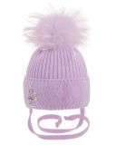 Шапка зимняя для девочки (Грация сиренево-розовый )