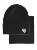 Комплект для девочки (шапка+снуд) (Сентябрина чёрный) Комплект для девочки (шапка+снуд) (Сентябрина чёрный)