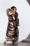 Пальто зимнее для девочки (З-916 бронза)