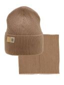 Комплект демисезонный для девочки (шапка и снуд) (Пазл светло-коричневый ) Комплект демисезонный для девочки (шапка и снуд) (Пазл светло-коричневый )