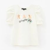 Футболка для девочки (252231 молочный)