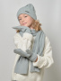 Комплект зимний для девочки (шапка+шарф+варежки) (42337кл34)