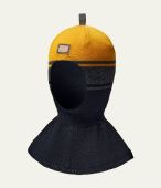 Шлем зимний для мальчика (КРАФТ/11289 черный + горчица)