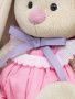 Зайка Ми в платье с лавандовым бантом (малый)  (SidS-648)