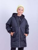 Парка демисезонная для мальчика (ноиз 22К86 черн.) Парка демисезонная для мальчика (ноиз 22К86 черн.)