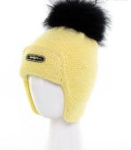 Шапка зимняя для девочки (452185 Лейбл Level Pro желт.)