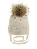 Шапка зимняя для девочки (Шубка cветло-бежевый )