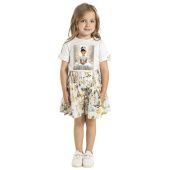 Юбка-шорты для девочки (О56897 белый /желтый) Юбка-шорты для девочки (О56897 белый /желтый)