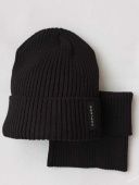 Комплект зимний для мальчика (шапка и снуд) (Турист чёрный)