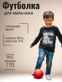Лонгслив для мальчика (26509ди чёрный)
