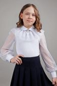 Блузка школьная для девочки (19495 белый) Блузка школьная для девочки (19495 белый)