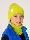 Комплект детский (Шапка+снуд) (Зачёт лимон neon) Комплект детский (Шапка+снуд) (Зачёт лимон neon)